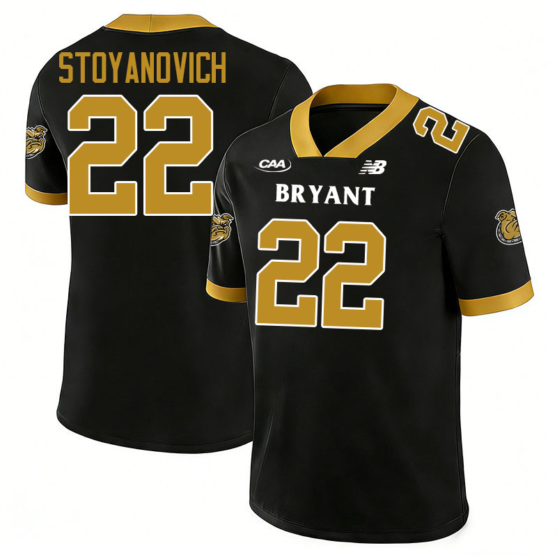 Bryant Bulldogs #22 Nicholas Stoyanovich College Football Jerseys,Uniforms-Black